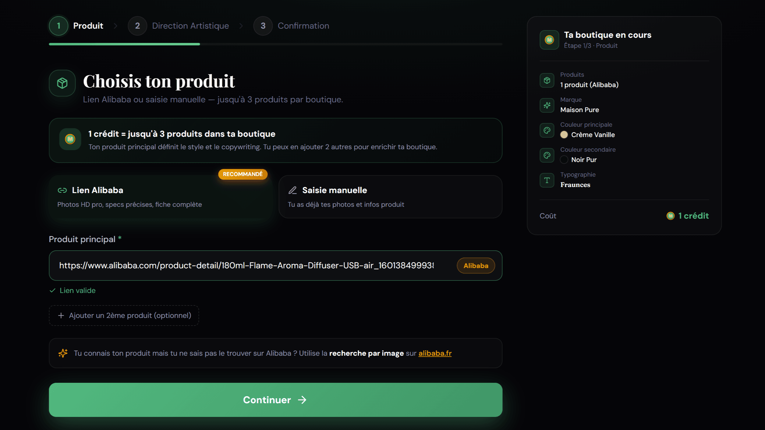 Étape 1 — choisir ton produit sur MUSLIMFY